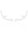 Ear Cuff Pontos de Luz Ovais Cravejado Cristal Ródio Branco