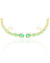 Ear Cuff Pontos de Luz Ovais Turmalina Cravejado Cristal Banhado a Ouro 18K