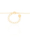 Gargantilha Gomos Gotas Safira Rosa Banhado a Ouro 18K - 40 cm