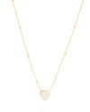 Gargantilha Veneziana Bolinhas Coração Cristal Banhado a Ouro 18K - 45 cm