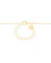 Gargantilha Oval Orgânico Ponto de Luz Cristal Banhado a Ouro 18K - 45 cm