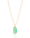 Gargantilha Longa Gota Turmalina 2.6 cm Banhado a Ouro 18K - 60 cm