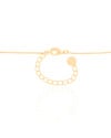 Gargantilha Longa Gota Safira Rosa 2.6 cm Banhado a Ouro 18K - 60 cm