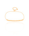 Pulseira Bolinhas Lisas Fecho Gravata Banhado a Ouro 18K