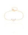 Pulseira Elos Gotas Cristais Banhado a Ouro 18K
