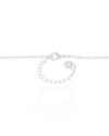 Gargantilha Gravata Elos Corações Cristais Ródio Branco - 50 cm
