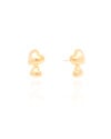 Ear Cuff Corações Lisos Banhado a Ouro 18K