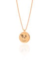Gargantilha com Pingente Redondo Personalizado Banhado a Ouro 18K