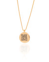 Gargantilha com Pingente Redondo Personalizado Banhado a Ouro 18K