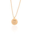 Gargantilha com Pingente Redondo Personalizado Banhado a Ouro 18K