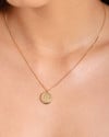 Gargantilha com Pingente Redondo Personalizado Banhado a Ouro 18K