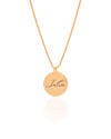 Gargantilha com Pingente Redondo Personalizado Banhado a Ouro 18K