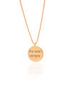 Gargantilha com Pingente Redondo Personalizado Banhado a Ouro 18K