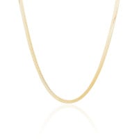 Choker Malha Fita 4 mm Banhado a Ouro 18K