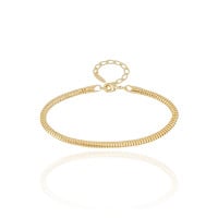Pulseira Rabo de Rato Banhado a Ouro 18K