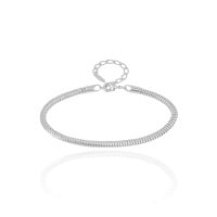 Pulseira Rabo de Rato Ródio Branco