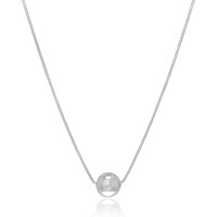 Gargantilha Veneziana Bolinha 10mm Ródio Branco