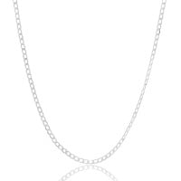 Gargantilha Longa Grumet 3mm Ródio Branco