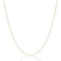 Gargantilha Longa Americana 1.5mm Banhado a Ouro 18K