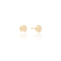 Brinco Redondo Achatado 6mm Banhado a Ouro 18K
