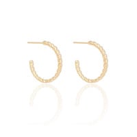 Brinco Argola Torcida 2 cm Banhado a Ouro 18K