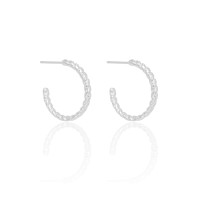 Brinco Argola Torcida 2 cm Ródio Branco