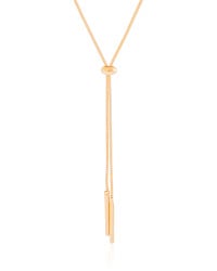 Gargantilha Longa Veneziana Palito Fecho Gravata Banhado a Ouro 18K