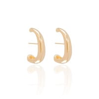 Ear Hook Liso Banhado a Ouro 18K