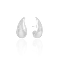Brinco Gota Lisa 2.6 cm Ródio Branco
