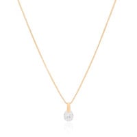 Gargantilha Veneziana Gota Cristal Banhado a Ouro 18K