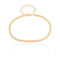 Pulseira Rabo de Rato 2 mm Banhado a Ouro 18K