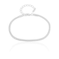 Pulseira Rabo de Rato 2.5 mm Ródio Branco