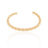 Bracelete Torcido 5 mm Banhado a Ouro 18K