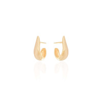 Brinco Argola Gota Lisa 1.7 cm Banhado a Ouro 18K