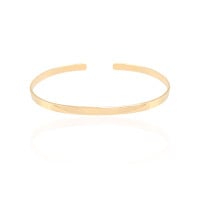 Bracelete Liso Flat Banhado a Ouro 18K