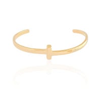 Bracelete Prego Liso Banhado a Ouro 18K