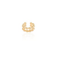 Piercing Dois Filetes Bolinhas Banhado a Ouro 18K