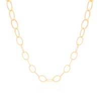 Choker Elos Ovais Banhado a Ouro 18K