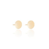 Brinco Redondo Flat  Liso  8 mm  Banhado a Ouro 18K