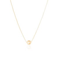 Gargantilha Veneziana Bolinha 8 mm Banhado a Ouro 18K