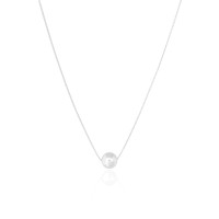 Gargantilha Veneziana Bolinha 8 mm Ródio Branco