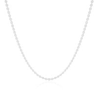Choker Plaquinhas Redondas Lisas Ródio Branco