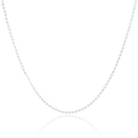 Choker Bolinhas Achatadas Ródio Branco