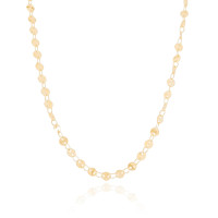 Gargantilha Plaquinhas Redondas Flat Banhado a Ouro 18K