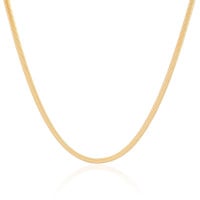 Choker Snake 3 mm Banhado a Ouro 18K