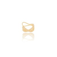 Piercing X Cristal Cravejado Banhado a Ouro 18K