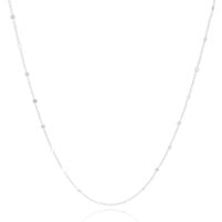 Choker Plaquinhas Grumet Ródio Branco