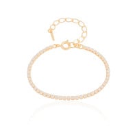 Pulseira Infantil Riviera Cristal Banhado a Ouro 18K