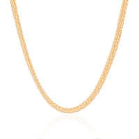 Choker Elos Trançado Banhado a Ouro 18K