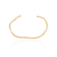 Bracelete Ondulado Banhado a Ouro 18K
